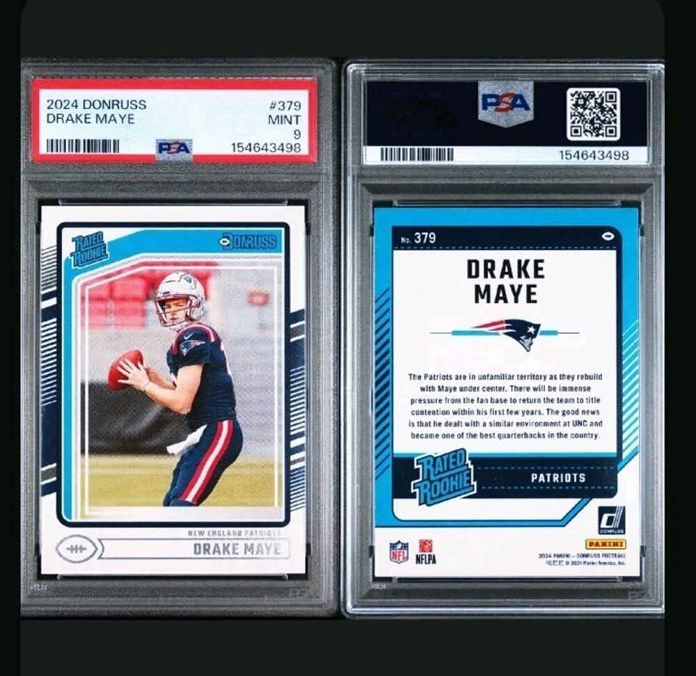 2024 Donruss Drake Maye PSA 9 Mint Rookie #379 New England Patriots Football